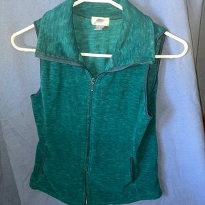 Old Navy Green Soft Zip Up Sweater Vest Cardigan